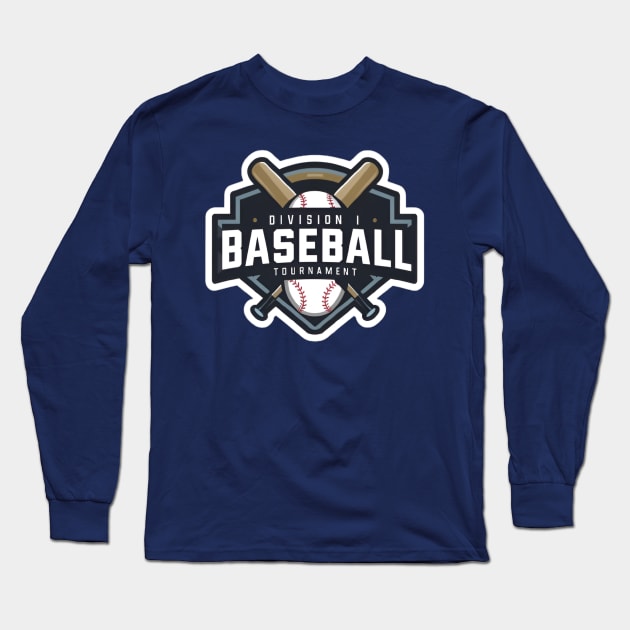 college baseball tournament Long Sleeve T-Shirt by CreationArt8